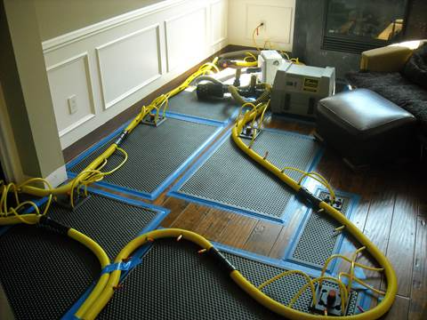 Drying Glued Down Flooring | drying floor and more | Dry Air Injectidry ...