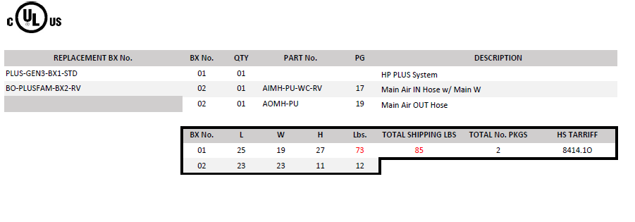 HP Plus Base Unit Only (with Main Hoses) -- PART # HP‐PLUS‐BO